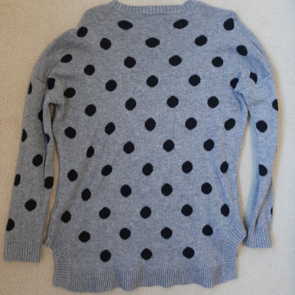 **HOST PICK** SEED WOOL/COTTON GREY MARLE CURVE HEM SPOT JUMPER SIZE XS - Picture 6 of 6